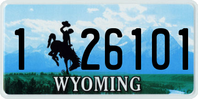 WY license plate 126101