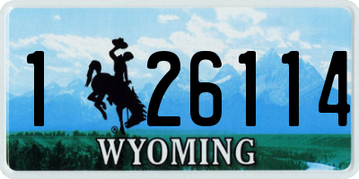 WY license plate 126114
