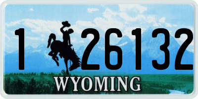 WY license plate 126132