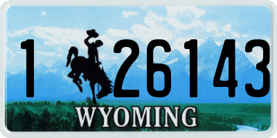 WY license plate 126143