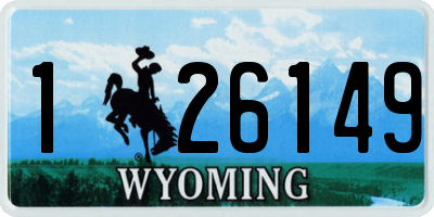 WY license plate 126149
