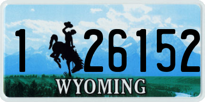 WY license plate 126152