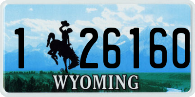 WY license plate 126160