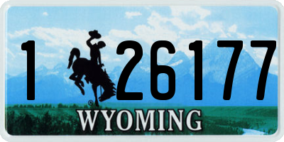 WY license plate 126177