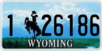 WY license plate 126186