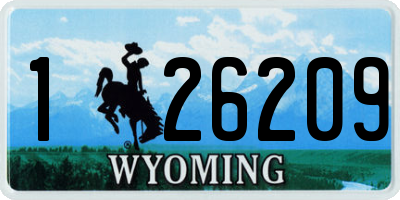 WY license plate 126209