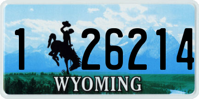 WY license plate 126214