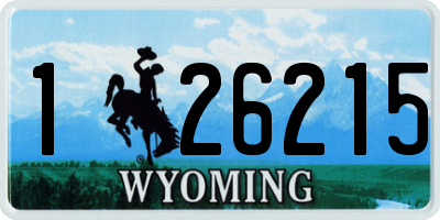 WY license plate 126215