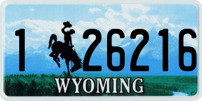 WY license plate 126216