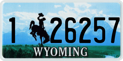 WY license plate 126257