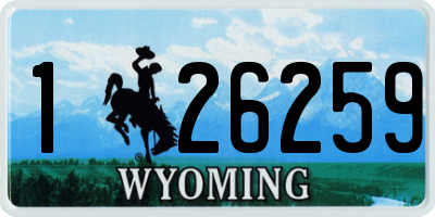 WY license plate 126259