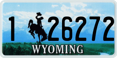 WY license plate 126272
