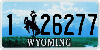 WY license plate 126277