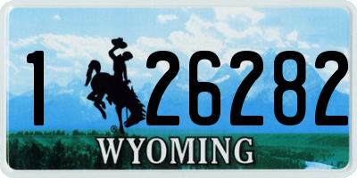 WY license plate 126282