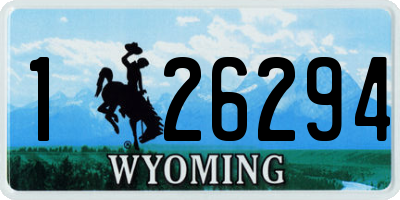 WY license plate 126294