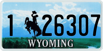 WY license plate 126307