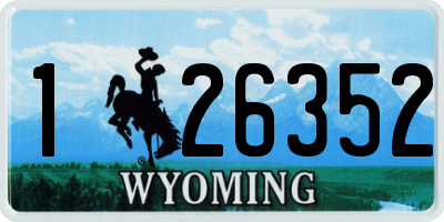 WY license plate 126352