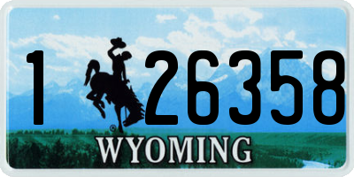 WY license plate 126358