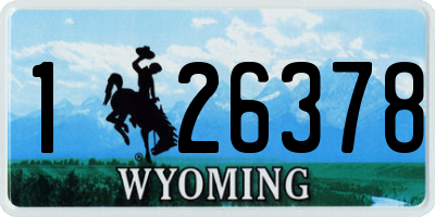WY license plate 126378