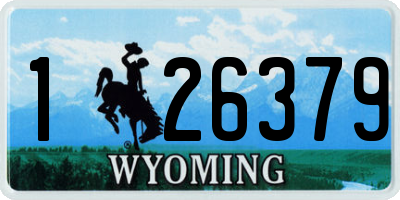 WY license plate 126379
