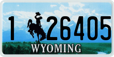 WY license plate 126405