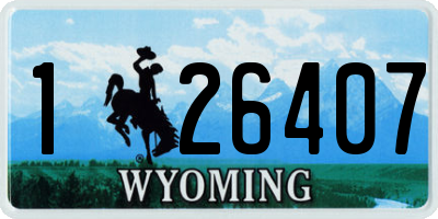 WY license plate 126407