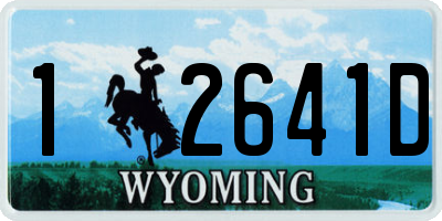 WY license plate 12641D