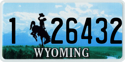 WY license plate 126432
