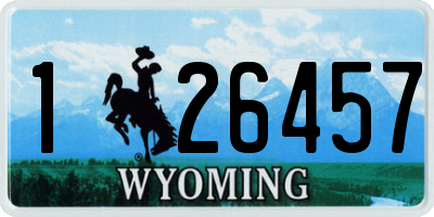 WY license plate 126457