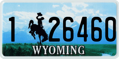 WY license plate 126460