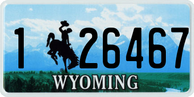 WY license plate 126467