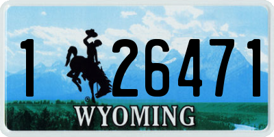 WY license plate 126471