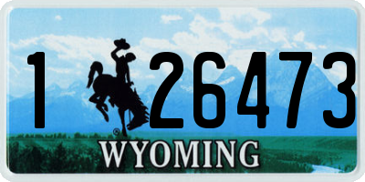 WY license plate 126473