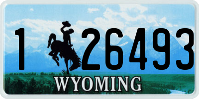 WY license plate 126493