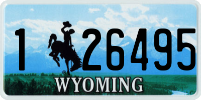 WY license plate 126495