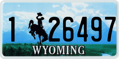 WY license plate 126497