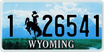 WY license plate 126541