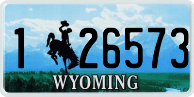 WY license plate 126573