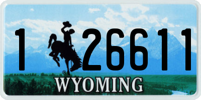 WY license plate 126611