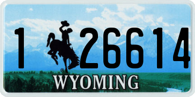 WY license plate 126614