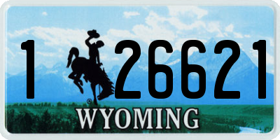 WY license plate 126621