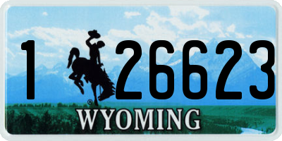 WY license plate 126623