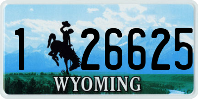 WY license plate 126625