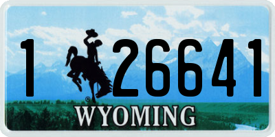WY license plate 126641