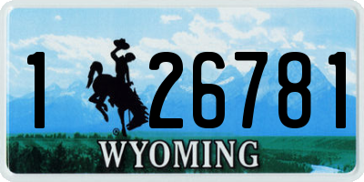 WY license plate 126781