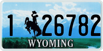 WY license plate 126782