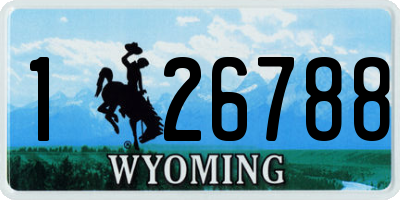 WY license plate 126788