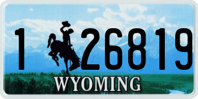 WY license plate 126819
