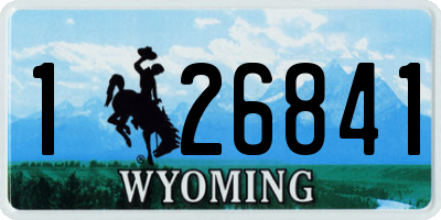 WY license plate 126841