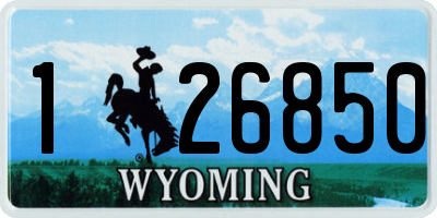 WY license plate 126850